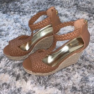 Nine West Espadrille Sandel Wedges Tan Size 7